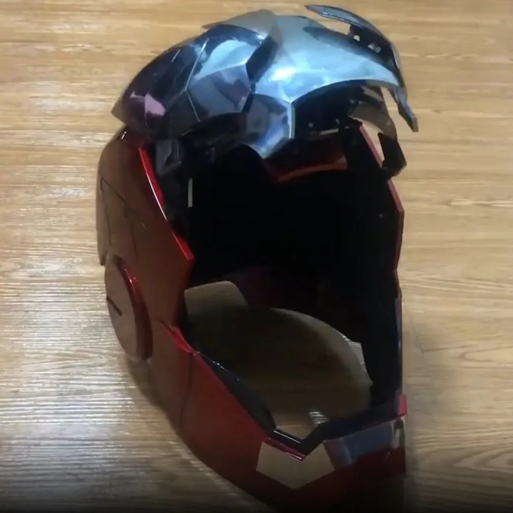 Avenger Iron Man Mk-5 Helmet Electric 1/1 Mk5 Helmet Remote & Voice Control Cosplay Light Led Ironman Action Figure Toys Gifts