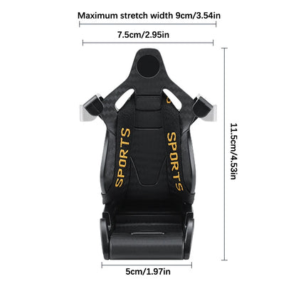 360 Carbon Fiber Pattern Racing Seat Shaped Car Phone Bracket GPS Support For Different Phone Models Air Vent Universal Tools