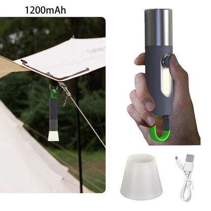 USB Rechargeable Flashlight for Camping Hiking Outdoor Emergency Lamp Strong Light LED Torch Portable Charging Pocket Torches