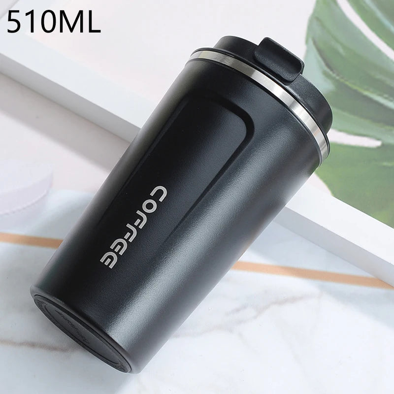 510ml Water Bottle Leakproof Travel Thermo Cup Double Stainless Steel For Tea Water Coffee Mug Car Thermos Mug