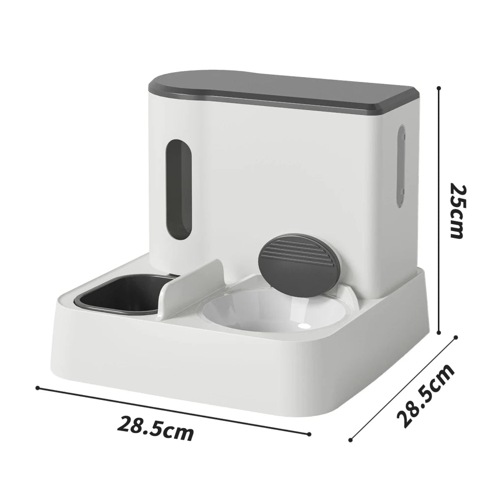 Comedero automático para perros y gatos 2 en 1 Comedero automático Dispensador de agua Juego de cuencos de agua y comida para mascotas Suministros para mascotas para perros y gatos
