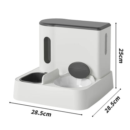 Comedero automático para perros y gatos 2 en 1 Comedero automático Dispensador de agua Juego de cuencos de agua y comida para mascotas Suministros para mascotas para perros y gatos