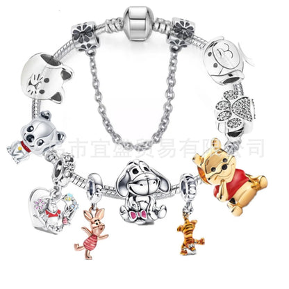 Stitch Mickey Christmas Advent Calendar Disney Bracelets 24 Days Xmas Countdown Calendar Diy Jewelry Making Kit Kid'S Gifts