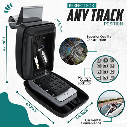 Portable Car Window Hanging Antitheft Code Key Box With 12Digits Code Waterproof Anti-theft Key Safe For Office Home Outdoor Use