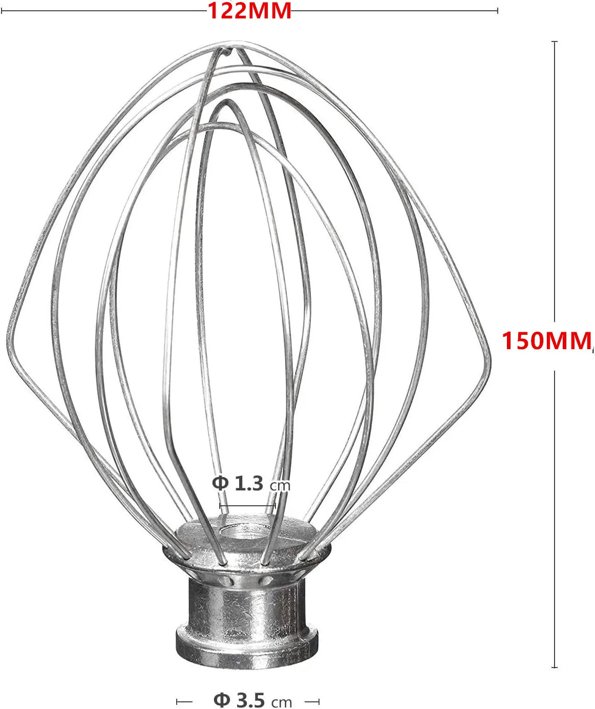 5Q 6Q Wire Whip Attachment for Tilt-Head Stand Mixer for KitchenAid Stainless Steel Egg Cream Stirrer, Flour Cake Balloon Whisk