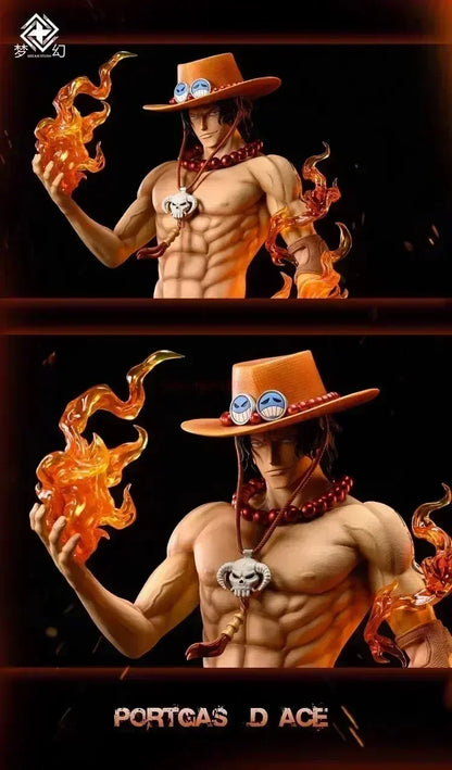 70cm New One Piece Gk Fantasy Third Anniversary 1/3 Ace Super Hugetrendy Statue Anime Decoration Christmas Collect Figures Gift
