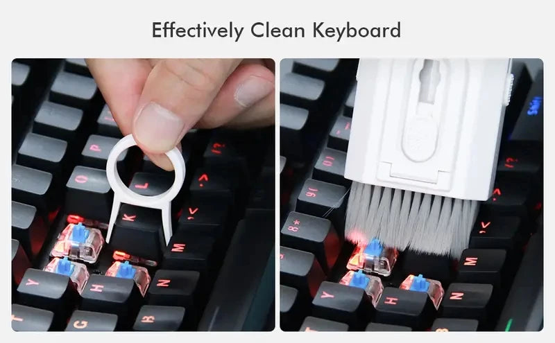 8 in 1 Cleaning Kit Computer Keyboard Cleaner Brush EarphonesCleaning Pen For Headset LPad Phone Cleaning Tools Keycap Puller