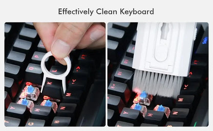 8 in 1 Cleaning Kit Computer Keyboard Cleaner Brush EarphonesCleaning Pen For Headset LPad Phone Cleaning Tools Keycap Puller
