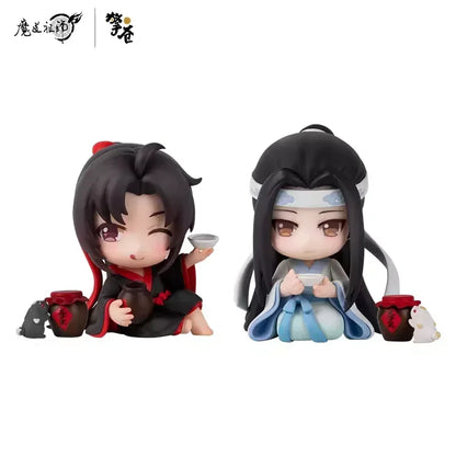 The Founder of Diabolism Q Version Action Figure Pvc Cute Wei Wuxian Lan Xichen Anime Model Statue Doll Collection Kids Toy Gift