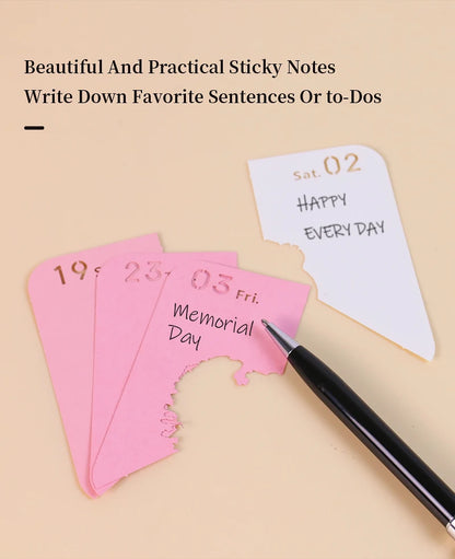 Omoshiroi Block 3D Notepad 2024 Calendar 3D Sakura Tree House Memo Pad Cute Block Notes 3D Sticky Notes Christmas New Years Gift