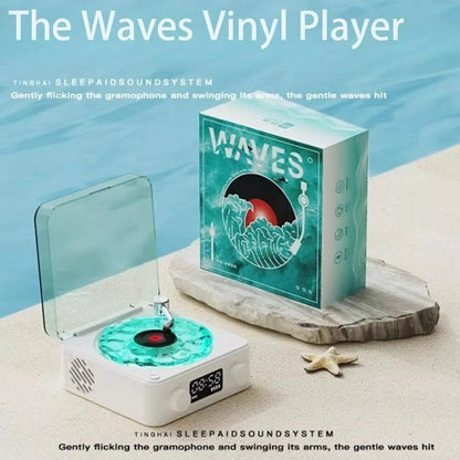 2024 Nouveau haut-parleur de platine vinyle rétro avec bruit blanc sans fil Bluetooth lecteur de disque vinyle son stéréo effet de lampe de projection RVB
