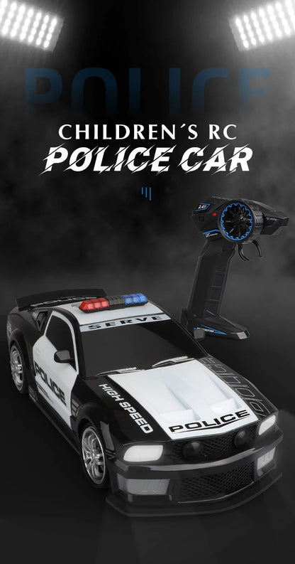 1/12 Rc Police Car Kids Toy 2.4G Remote Control Vehicle Simulation with Light Electric Radio Control Car Kids Gift Toys for Boys