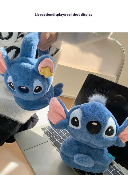 Original Disney Stitch Alex Didi Ear Muffs Gloves Plush Windproof Warm Cute 2024 New Ear Bags Children Ear Cover Winter Kid Gift