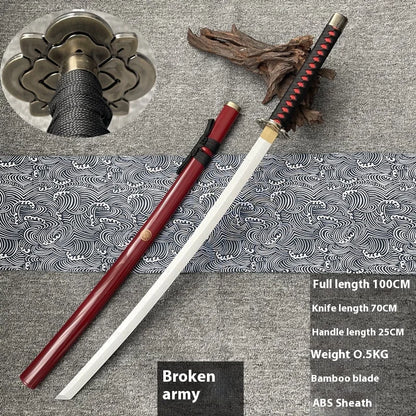 Tai Sword Katana Oriental Draw Sword with Sheath Tang Hengdao Wooden Sword Ancient Style Children's Toy Bamboo Wooden