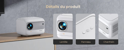 【Enfoque eléctrico】 Miniproyector Android, YABER L1 Proyector de video de 20000 lúmenes 5G WiFi Bluetooth, compatible con proyector portátil P
