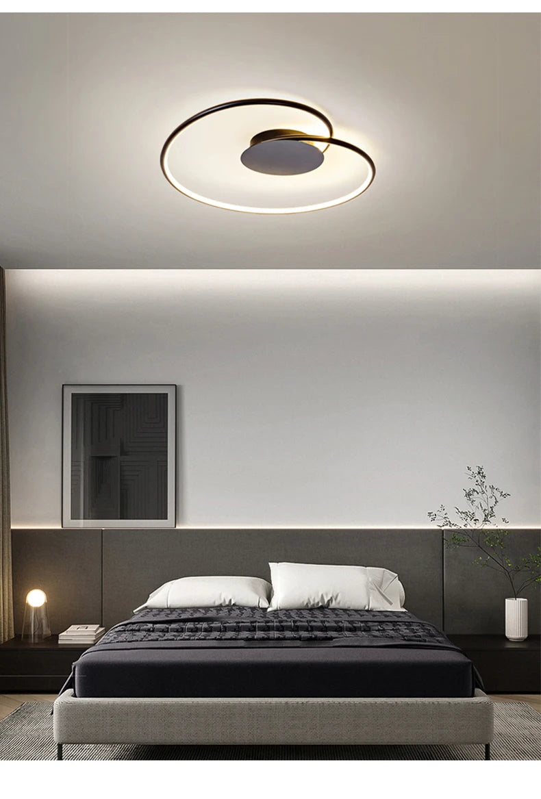 Bedroom Lamps  Mordern Minimalism Led Ceiling Lamp Creative Dimmable Study Room Light Indoor Lighting Home Decor Luster Fixtures