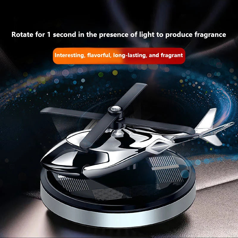 Solar Car Air Freshener Helicopter Propeller Fragrance Diffuser Flavoring Original Perfume Ornament Interior Decor Accessories