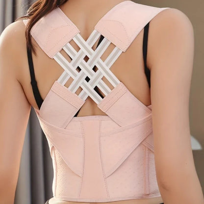 Faja correctora de postura para la espalda, correa de soporte ajustable para la espalda para prevenir la distorsión de la columna vertebral y la joroba, adecuada para hombres y mujeres