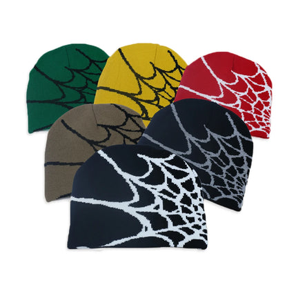 Chapeaux d'hiver pour hommes Kpop Y2k Spider Hat Casquette pour femmes sans visière Capuches pour hommes Bonnets Hip Hop Casquettes Dôme Bonnets chirurgicaux