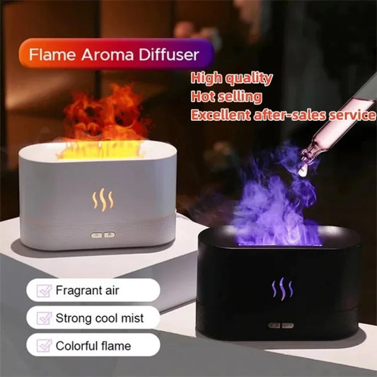 Aroma Humidifier air purifier 3D Simulation Flame Lamp Aroma Diffuser Ultrasonic Mist Humidifier For Home Essential Oil Diffuser