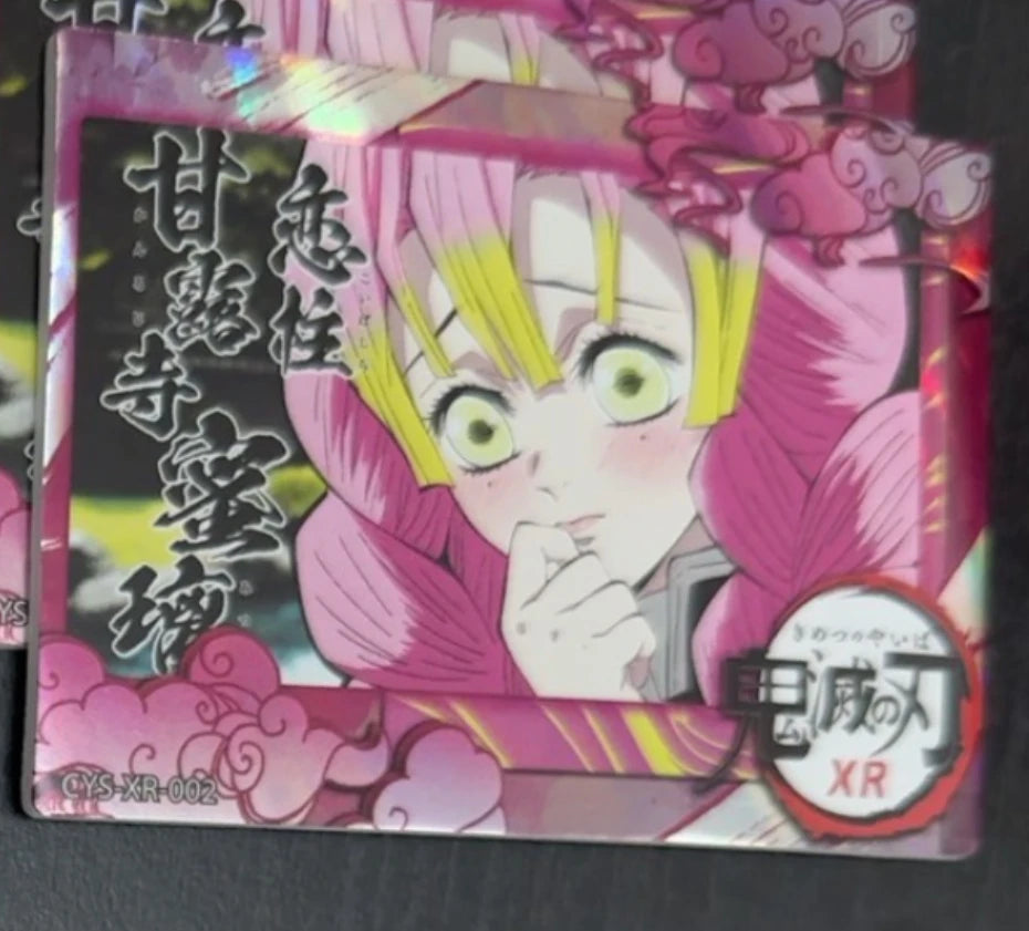 Anime Demon Slayer Kamado Tanjirou Kochou Shinobu Kanroji Mitsuri Iguro Obanai Collection Cards Christmas Birthday Gifts Toys