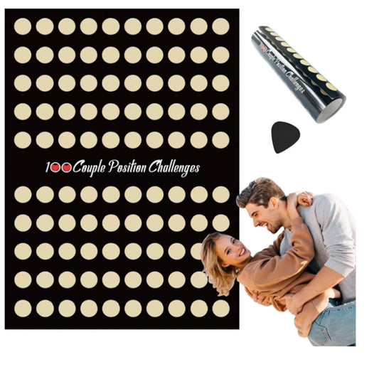 100 Date Ideas Scratch Off Poster, Couples Dating Night Ideas, Dating Night Games, Couple Anniversary And Valentine's Day Gift