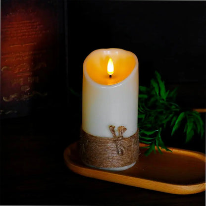 3Pcs Flameless Led Candle with Remote and Timer Candles Flickering Realistic For Home Christmas Party Wedding(without battery)