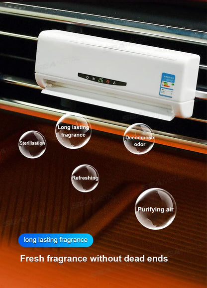 SEAMETAL Car Perfume Diffuser Solar Mini Air Conditioner Decorative Air Freshener Air Outlet Car Aromatherapy Fragrance Tablet