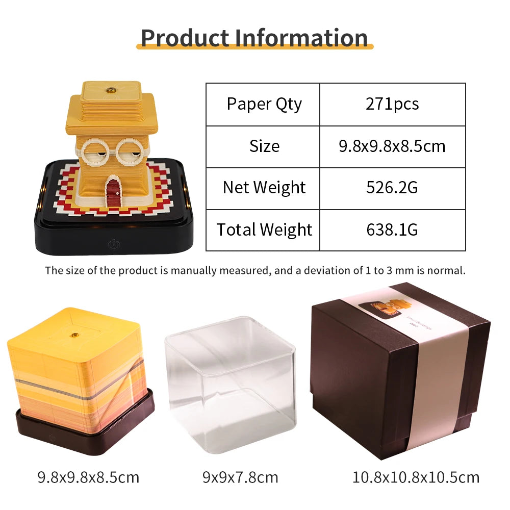 Omoshiroi Block 365 Date 3D Calender Halloween Special Building Design Party Gifts NotePad For Halloween Christmas Favor