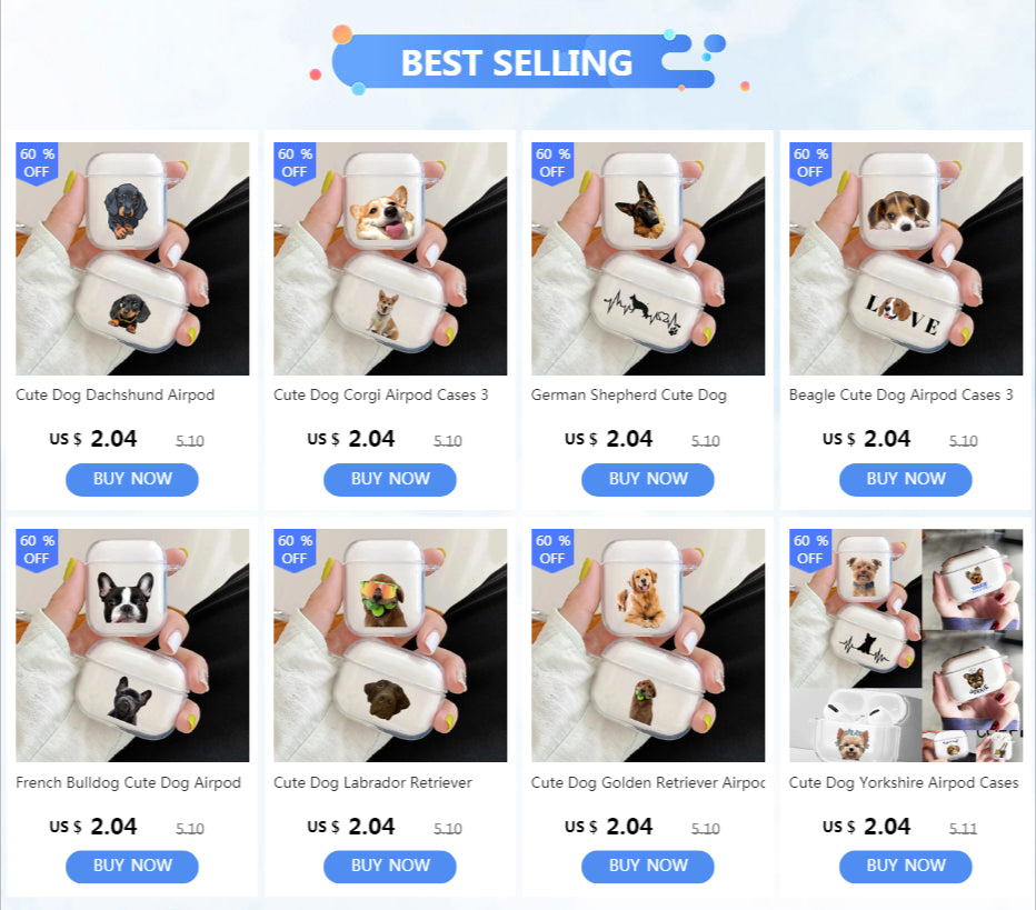 Beagle Cute Dog Airpod Cases 3 for 2 1 Pro Pods Gen Air Pods Pro Cover Funny Lovely Pet Earphone Cartoon Box Coque