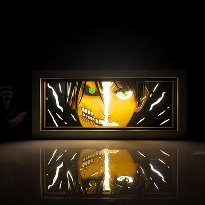 Anime One Piece Paper Cut Shadow Box Light Remote control model multiple colors Gamer Bedroom Decoration party present