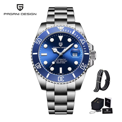 PAGANI DESIGN PD1661 Water Ghost Watch 40MM Luxury Automatic Mechanical Watches NH35 Auto Date Sport Dive BGW-9 Watch For Men