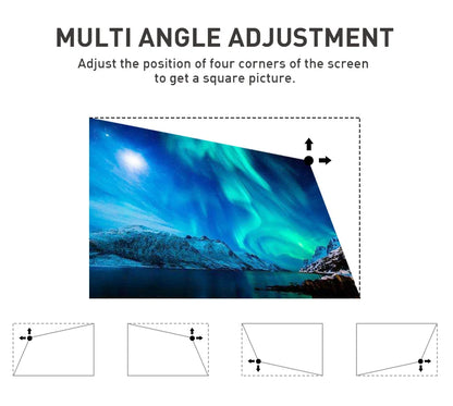 Portable mini projector android 9 1G 8G HD-MI input 3D 4K movie projector P09-II with mirroring DLP projector