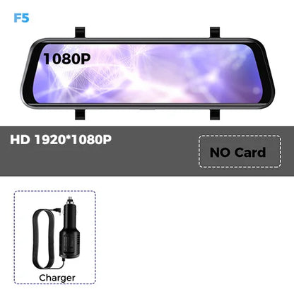 Car DVR 2.5K 10 Inch Rear View Mirror Video Recorder Dash Cam Sony Lens Ultra HD 2560*1440P Camera Streaming Rearview Mirror