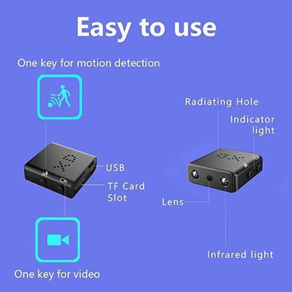 Mini cámara Xiaomi Full HD 4K WiFi 5G Visión nocturna Monitoreo de seguridad remoto Protección del hogar Grabadora de video a prueba de agua