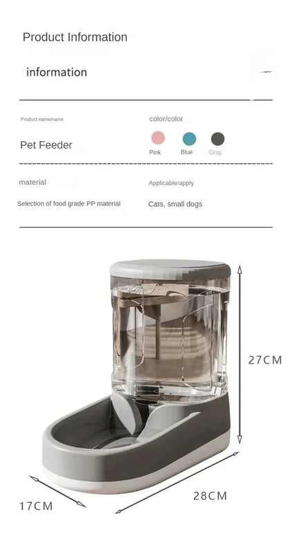 Pet Automatic Feeder Cat Food Bowl Things for Cats Puppy Bowl Feeding Watering Supplies Drinker Dog Food Storage Dispenser