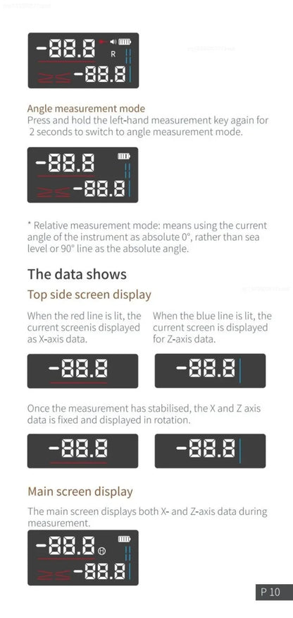 Xiaomi Duka Rapporteur laser Inclinomètre numérique Mesure d'angle 2 en 1 Niveau laser Règle Jauge Outils de construction Règle d'angle