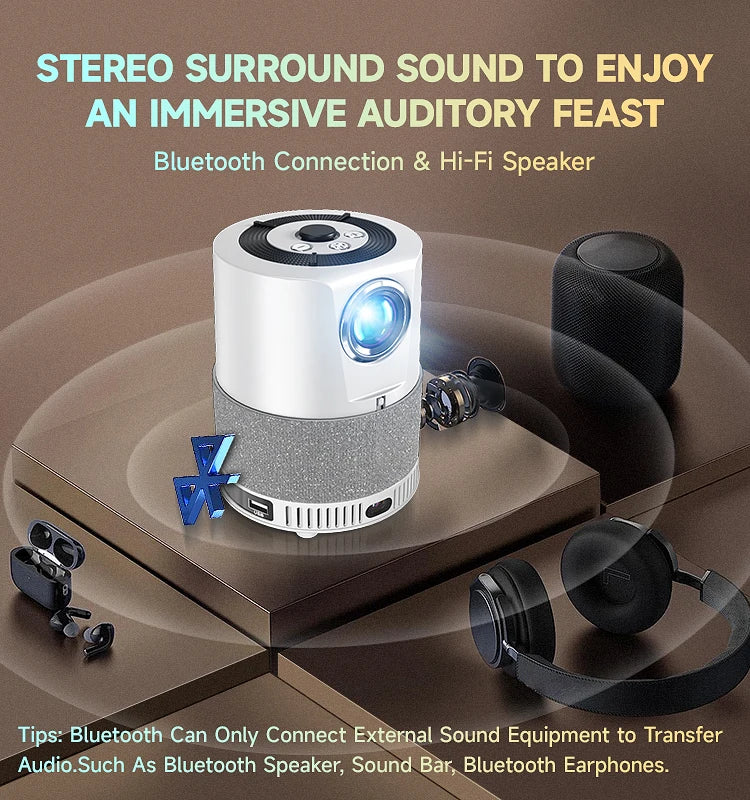 2024 New Products Portable Projector Mini Android Lcd 4K Smart Tvs HD 4K 1080P Home Theater Projector