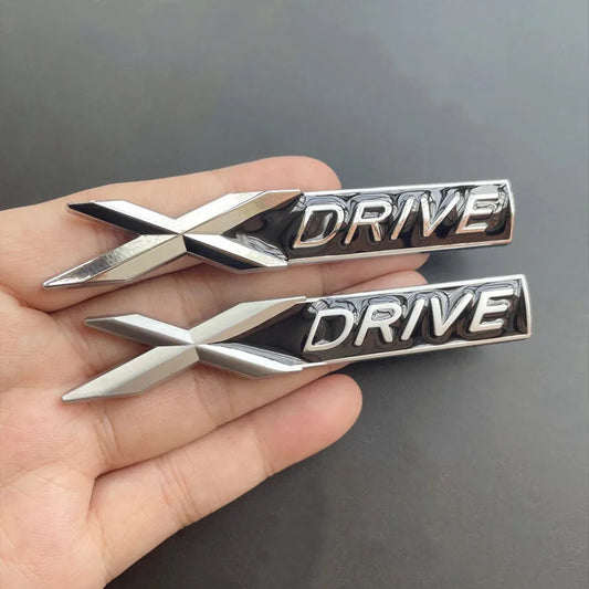 3D Metal X Drive Logo Xdrive Emblem Nameplate Car Trunk Badge For BMW 328i 525 535d 530d G20 F10 Xdrive Sticker Accessories