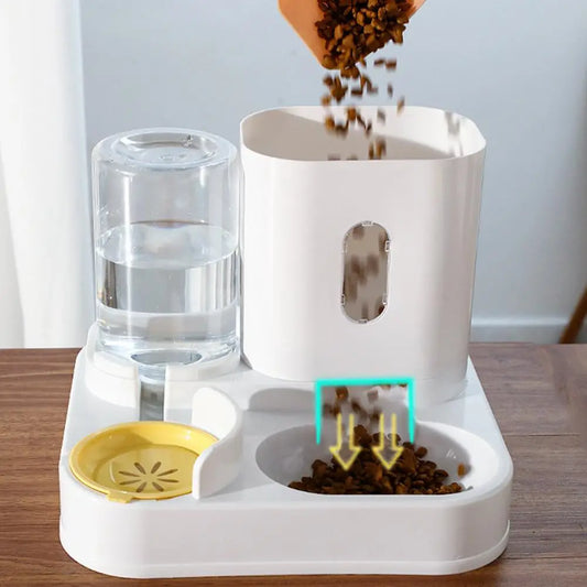 Automatic Cat Dog Water Dispenser Food Bowl Large Capacity Visible Pet Food Feeder Pet Supplies For Home