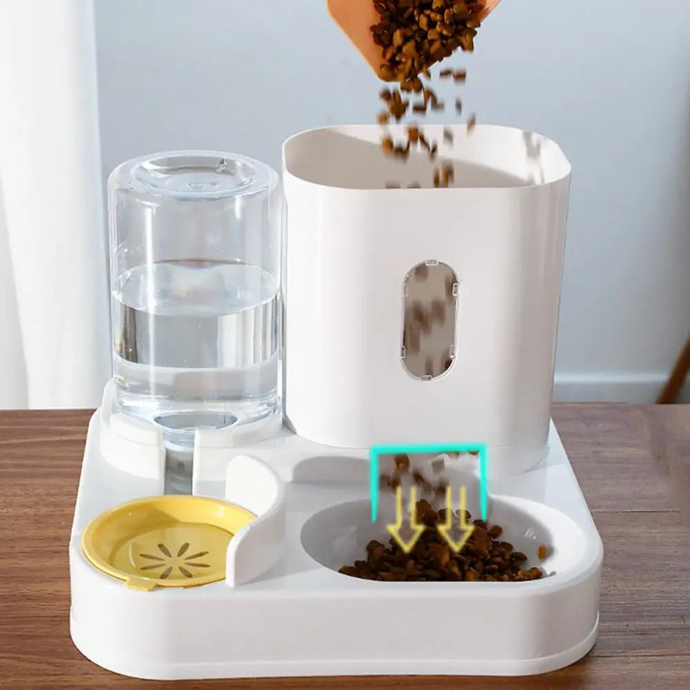 Dispensador automático de agua para perros y gatos, cuenco de comida de gran capacidad, comedero visible para mascotas, suministros para mascotas para el hogar