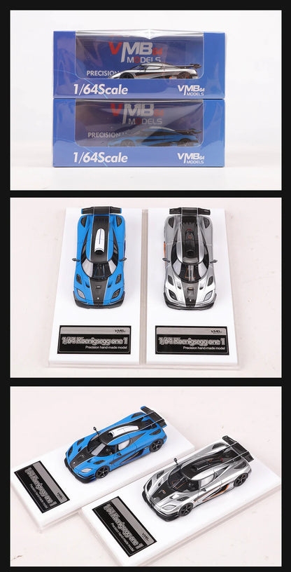 VMB 1:64  One 1 Blue/Silver Resin Model Car Limited Edition