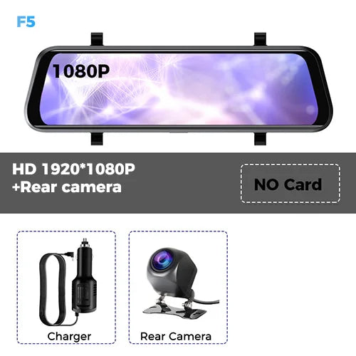Car DVR 2.5K 10 Inch Rear View Mirror Video Recorder Dash Cam Sony Lens Ultra HD 2560*1440P Camera Streaming Rearview Mirror