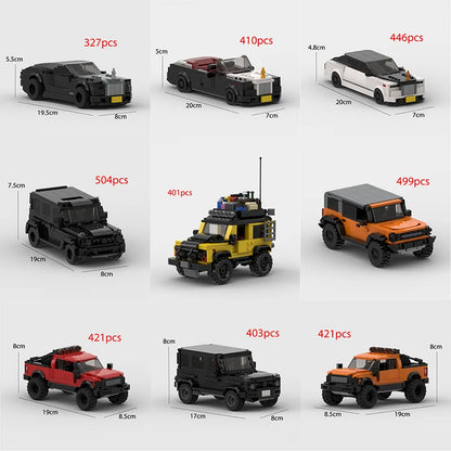 2022 Hot MOC Speed City Car Champion Racer Classic Supercar Building Blocks Brick Racing Super Technique Creative Garage DIY Set