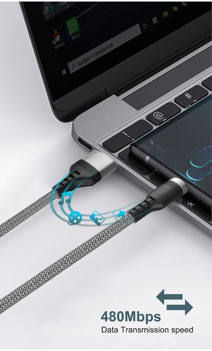Usb C Super Fast Charge Cable for Huawei 8M 5M 3M 2M 1M 6A Usb Type-C Equipment Cable for Samsung Xiaomi Oppo Oneplus Vr Camera