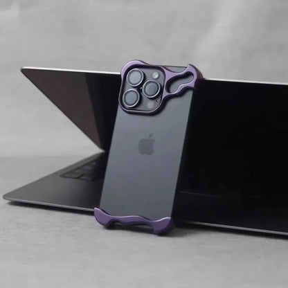Titanium Metal Phone Case for IPhone 16 15 14 13 Pro Max Lens Film Aluminum Alloy Corner Pad Bumper Shockproof No Border Cover