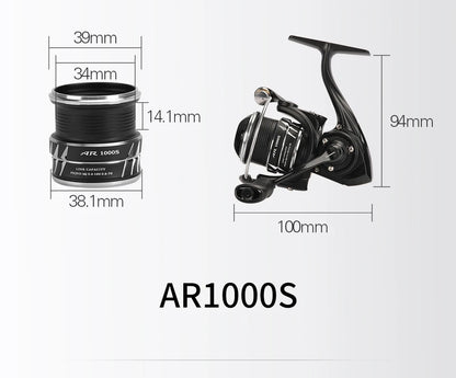 TSURINOYA NEW Spinning Fishing Reel ARTEMIS 800 1500S 2500SH 3000SH Shallow Spool Versatile Long Casting Reel High Speed Wheel