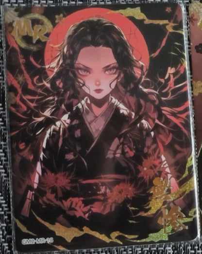 Anime Demon Slayer Kamado Tanjirou Kochou Shinobu Kanroji Mitsuri Iguro Obanai Collection Card Birthday Gifts Children's Toys