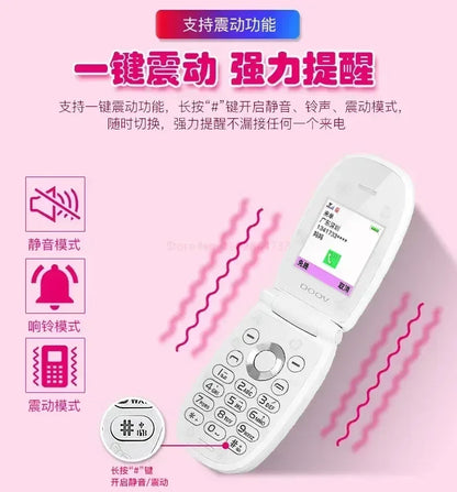 Sanrio Hello Kitty Flip Phone New Cartoon Cute Children White Pink Kawaii Mini Phone Children Birthday Gifts Fashion Model Toys