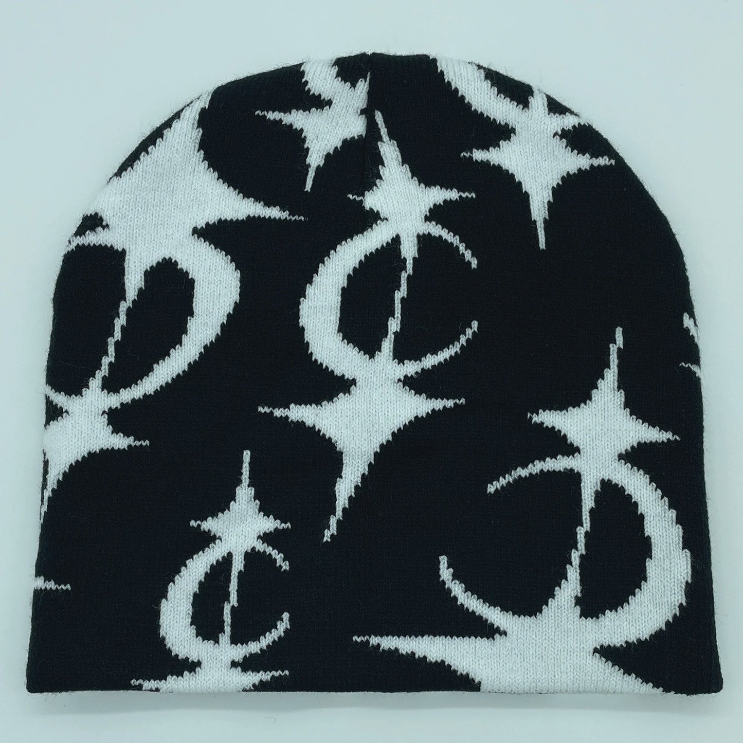 2024 New Knitted Hat Front And Back Jacquard Star Pattern, Street Fashion Trend Personality Skullcap Adult Hat